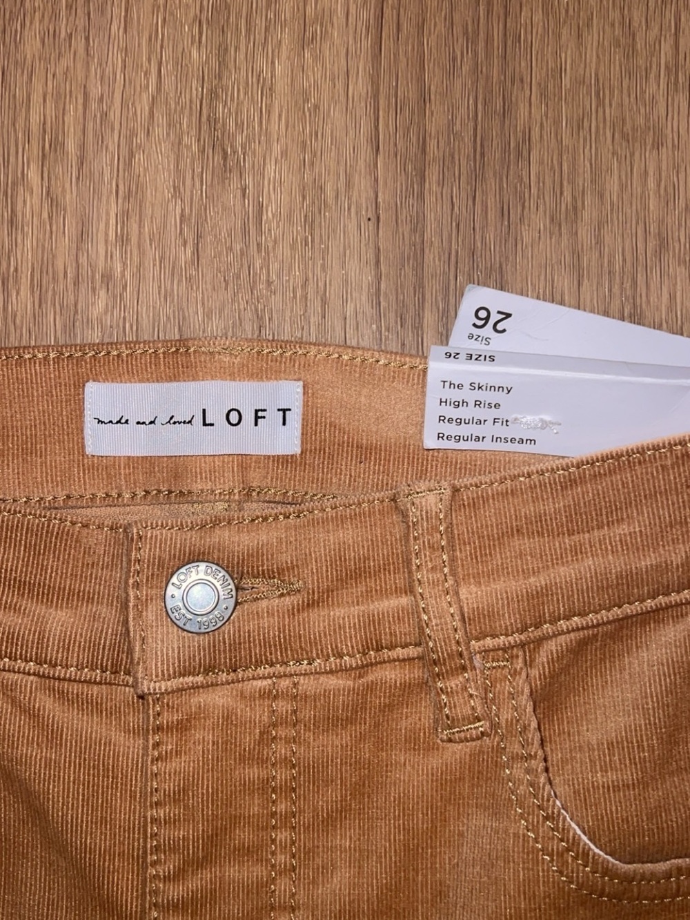 LOFT Skinny Corduroy Pants - Camel